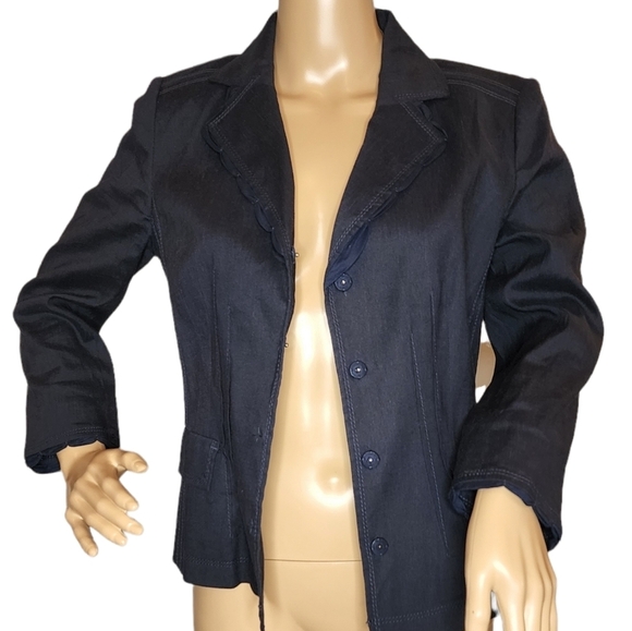 Tahari linen blend blazer - Picture 9 of 16